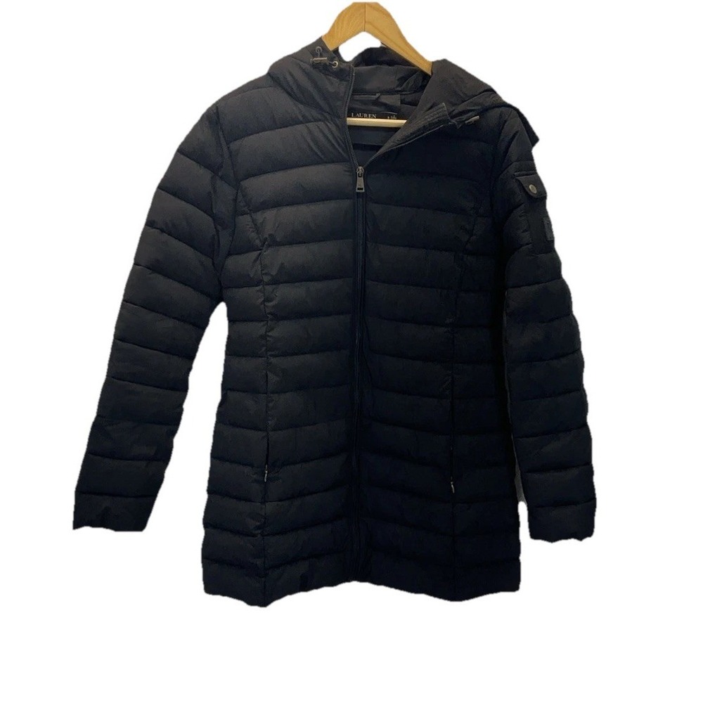 Lauren Ralph Lauren‎ Women's Black Puffer Coat Quilted Full Zip Size S packable